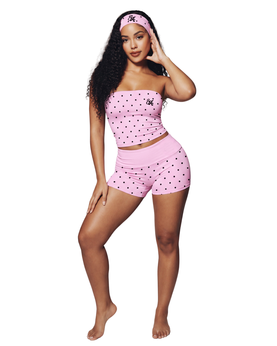 Blush Pink Polka Dot Set