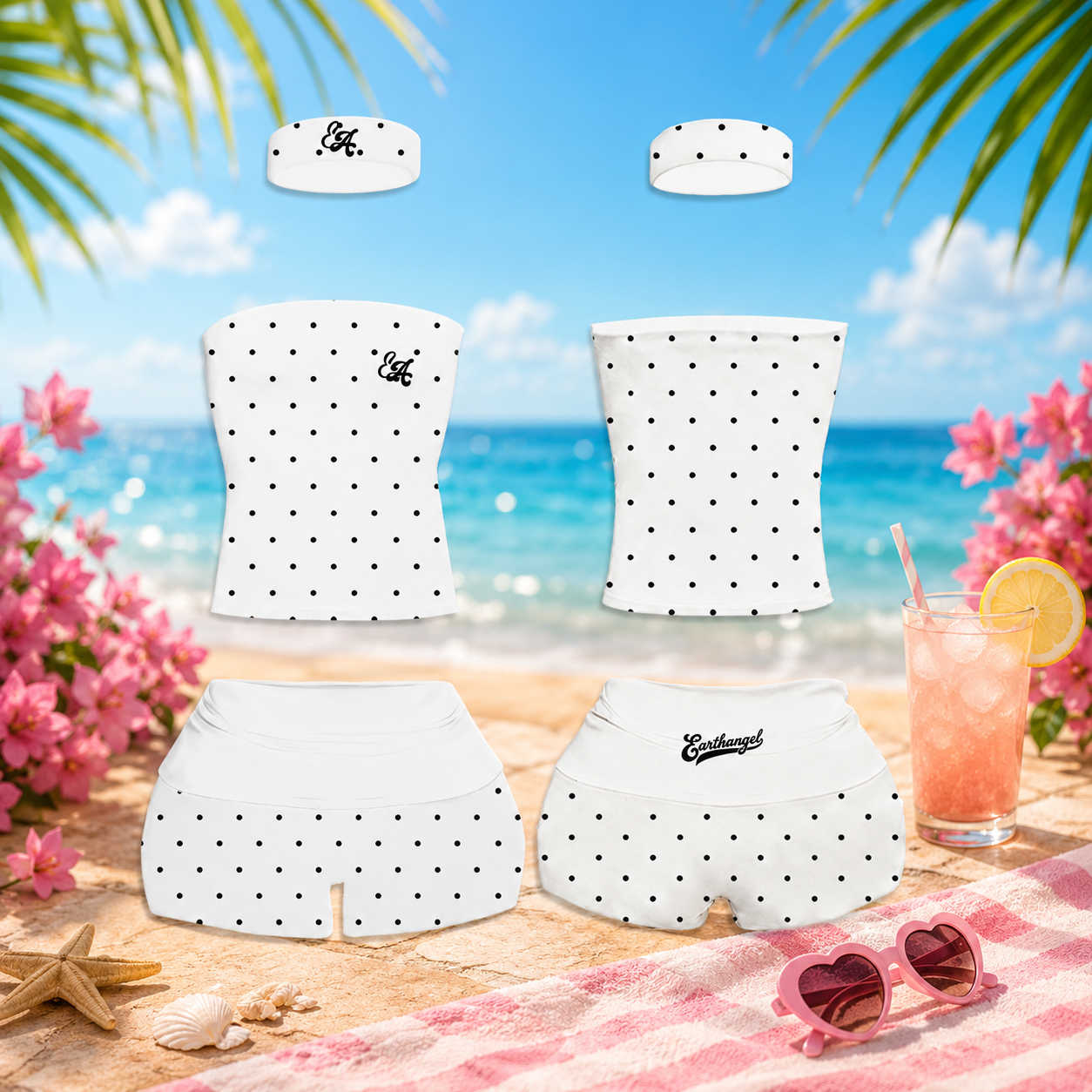 White Polka Dot Set