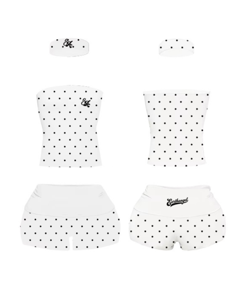 White Polka Dot Set