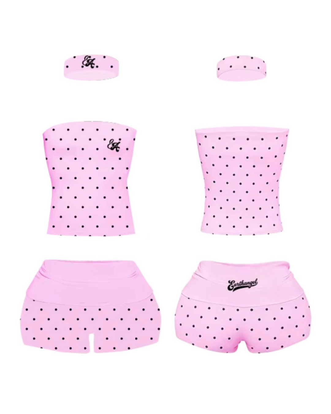 Blush Pink Polka Dot Set