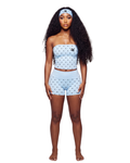 Sky Blue Polka Dot Set